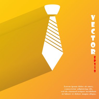 hipster kravat simgesi. düz modern tasarım
