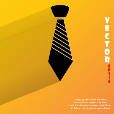 hipster kravat simgesi. düz modern tasarım