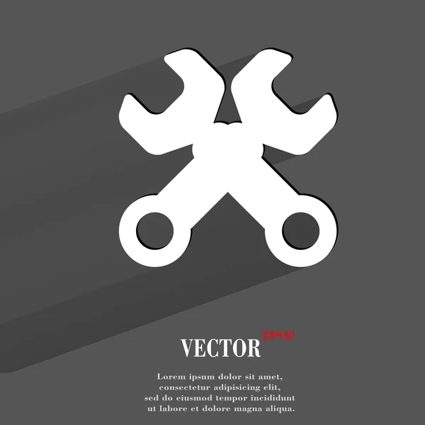 Wrench. tool to work icon. flat modern design — Stock Vector