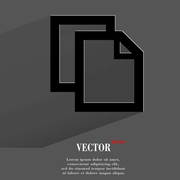 Pictogramă albă de hârtie. design modern plat — Vector de stoc