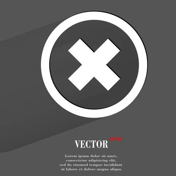 Cancelar icono. diseño moderno plano — Vector de stock