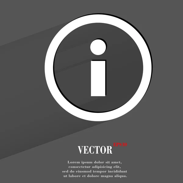 Icône info. design moderne plat — Image vectorielle