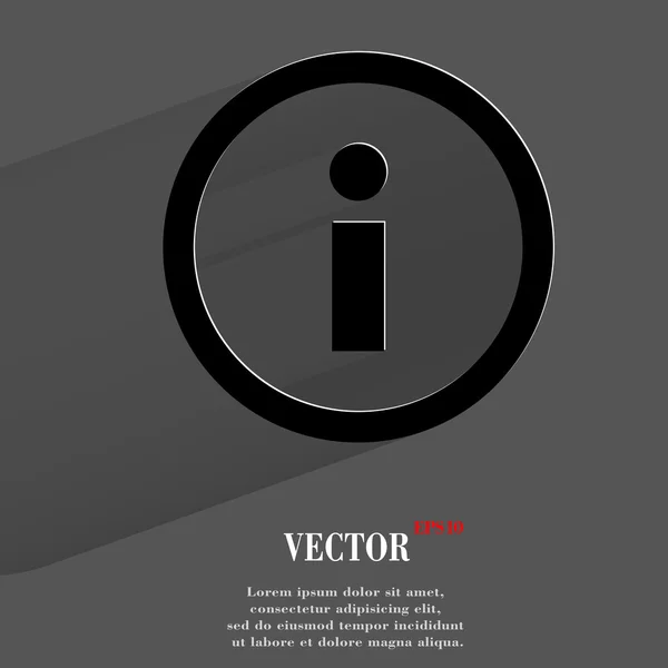 Info icon. flat modern design — Stock Vector