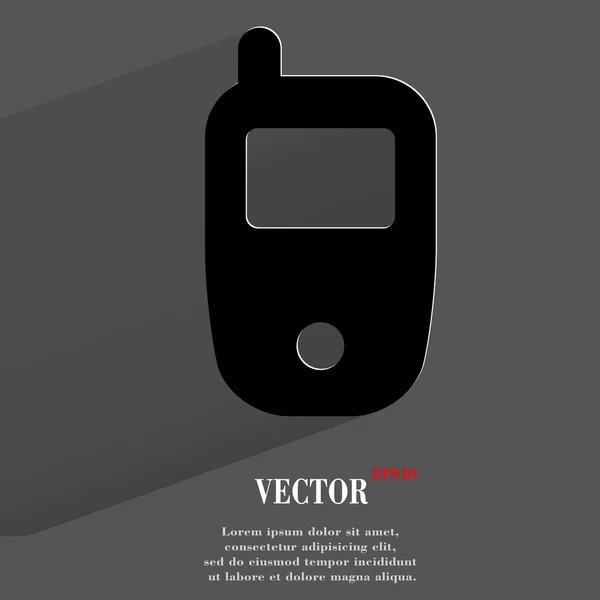 Mobiele telefoon. pictogram. plat modern ontwerp — Stockvector