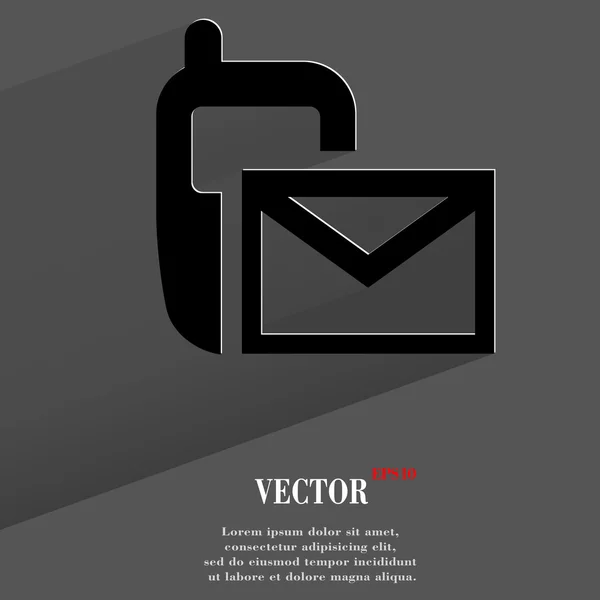 Icône sms. design moderne plat — Image vectorielle
