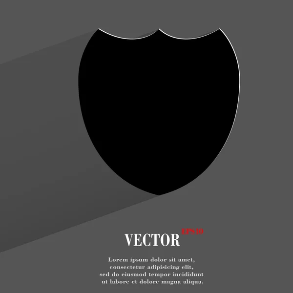 Icône de protection du bouclier. design moderne plat . — Image vectorielle
