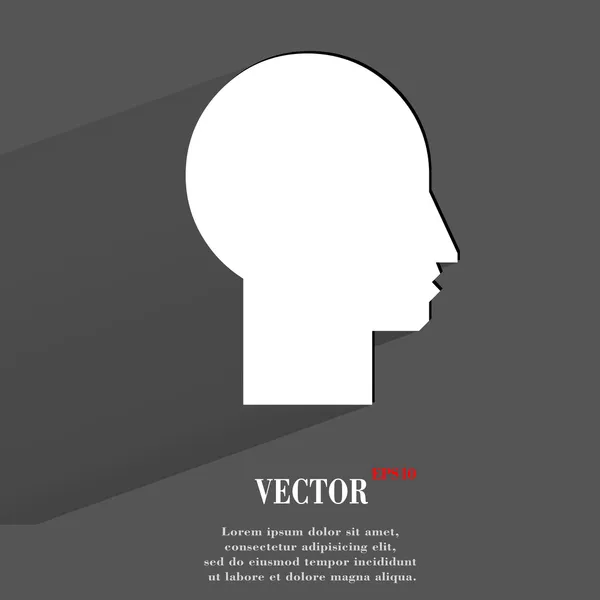 Hombre icono de imagen de perfil. diseño moderno plano — Vector de stock