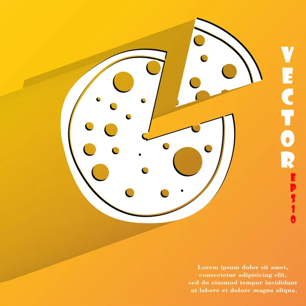 Icono de pizza. diseño moderno plano — Vector de stock