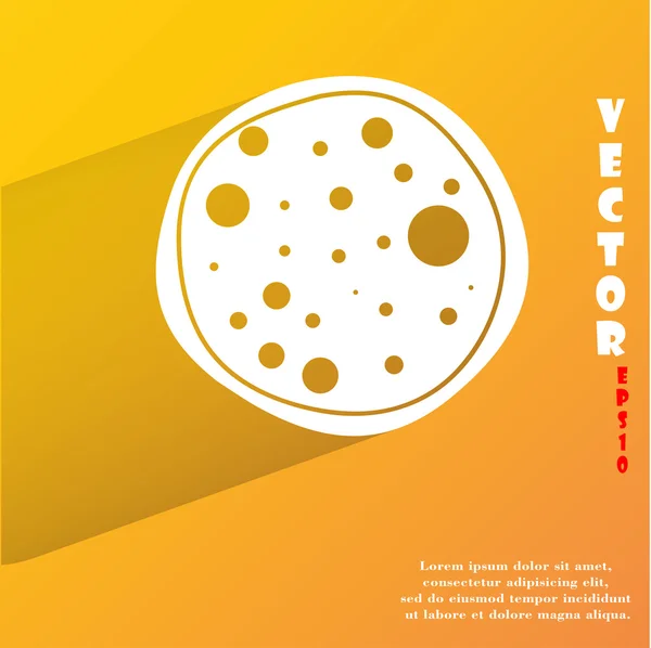 Pizza pictogram. plat modern ontwerp — Stockvector