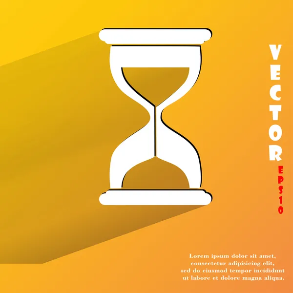 Sand clock. Glass timer icon. flat modern design — Stock Vector