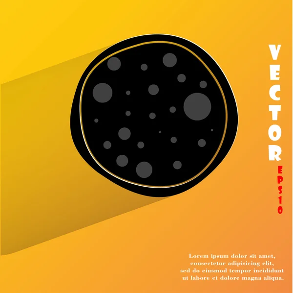 Ícone de pizza. design moderno plano — Vetor de Stock