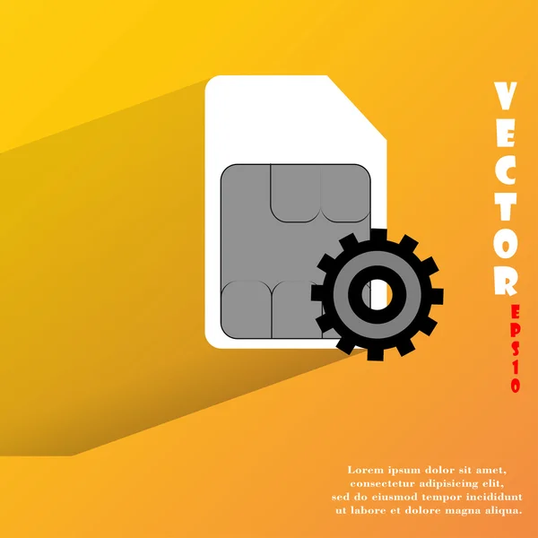 SIM kartu ikona. ploché moderní design — Stockový vektor
