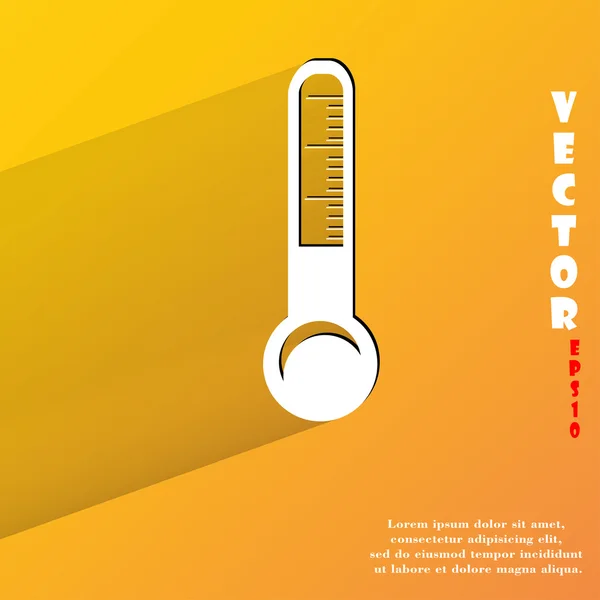 Hőmérő ikonra. lakás modern design — Stock Vector