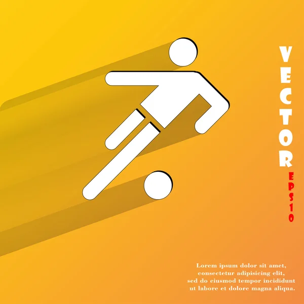 Football player icon. flat modern design — Stock Vector