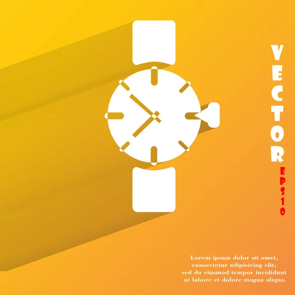 Watch,clock icon. flat modern design — Stock Vector