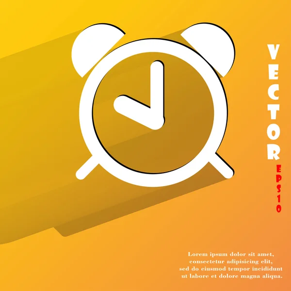 Icono del reloj despertador. diseño moderno plano — Vector de stock