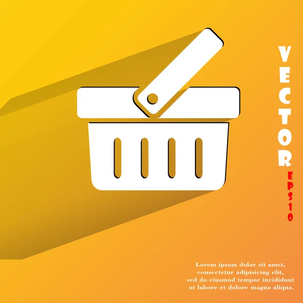 Shopping basket icon. flat modern design — Stock Vector
