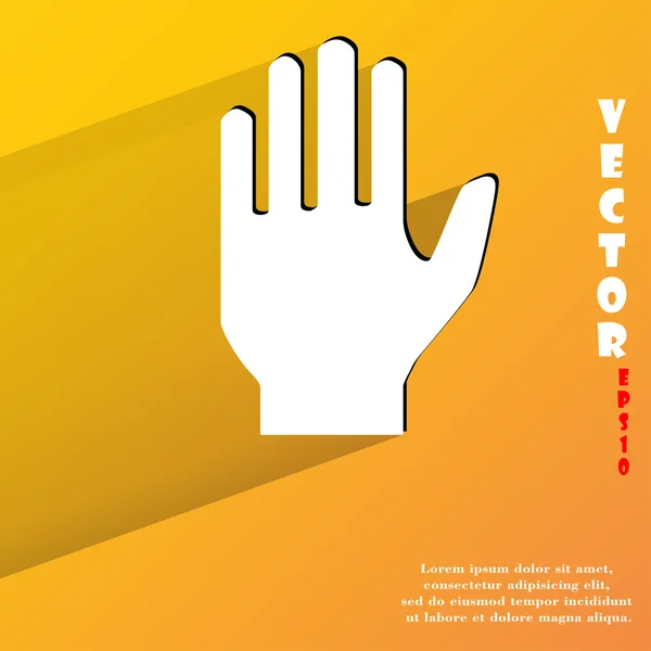 Stop. hand icon. flat modern design — Stock Vector