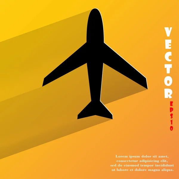 Icona dell'aereo. design moderno e piatto — Vettoriale Stock