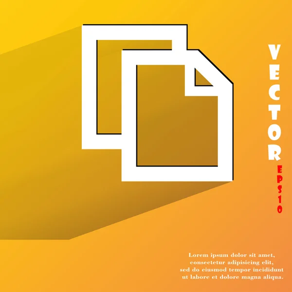 Icono de papel en blanco. diseño moderno plano — Vector de stock