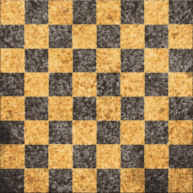 Vintage eski çizilmiş boş satranç tahtası çatlamak. Soyut grunge arka plan