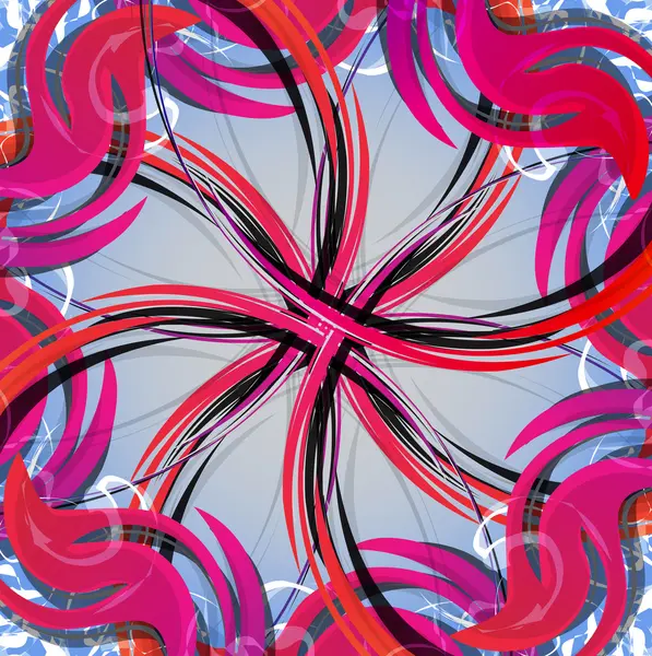 抽象的なカラフルな背景。モダンなデザインのパターン。赤、黄色、ピンク、紫、明るいライン — ストック写真