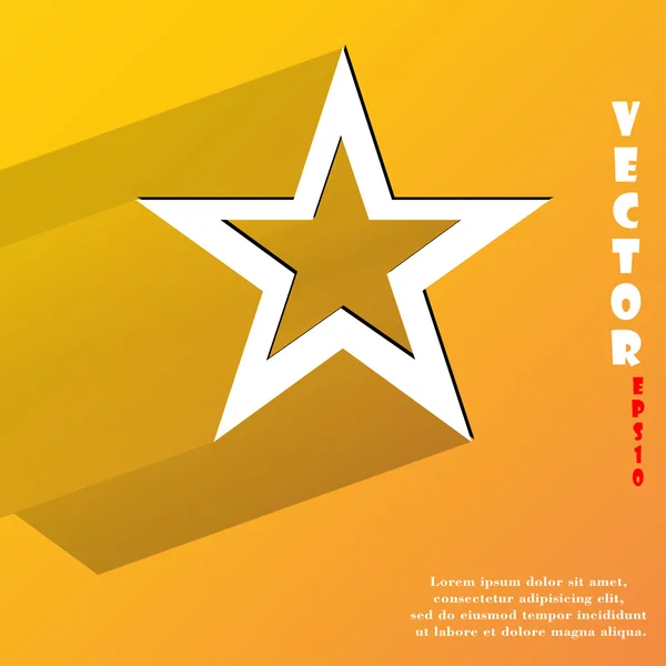 Icona web star, design piatto — Vettoriale Stock