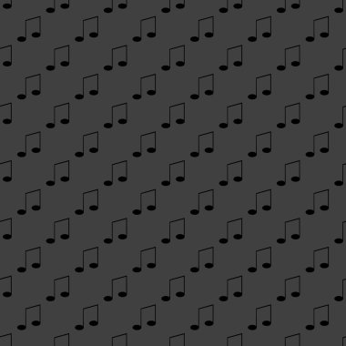Müzik öğelerini notları web simgesi. düz tasarım. Dikişsiz desen gri.