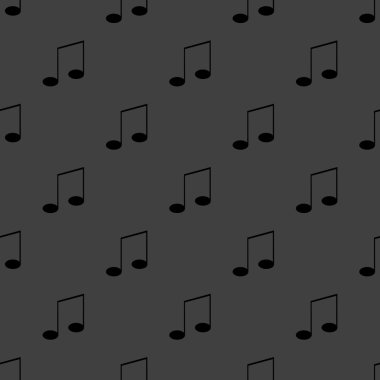 Müzik öğelerini notları web simgesi. düz tasarım. Dikişsiz desen gri.