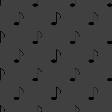 Müzik öğelerini notları web simgesi. düz tasarım. Dikişsiz desen gri.