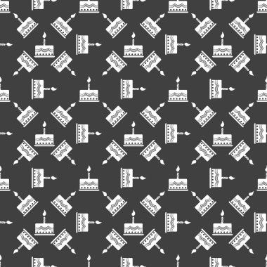 pasta web simgesi. düz tasarım. Dikişsiz desen gri.