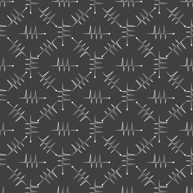 Kalp ritmi web simgesi. düz tasarım. Dikişsiz desen gri.