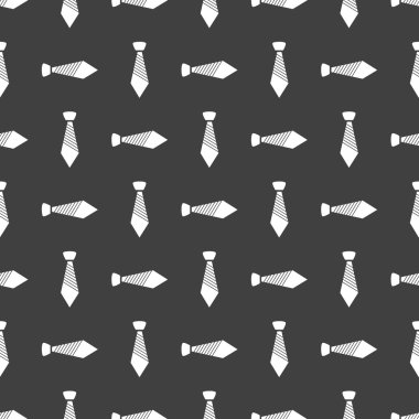 hipster kravat web simgesi. düz tasarım. Dikişsiz desen gri.