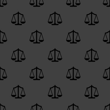 ölçekler web simgesi dengesi. düz tasarım. Dikişsiz desen gri.