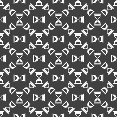 kum saati cam Zamanlayıcı web simgesi. düz tasarım. Dikişsiz desen gri.