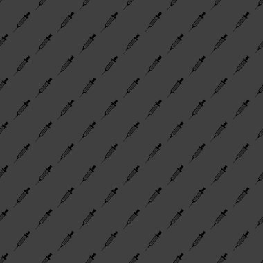 şırınga web simgesi. düz tasarım. Dikişsiz desen gri.