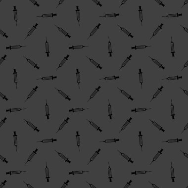 şırınga web simgesi. düz tasarım. Dikişsiz desen gri.