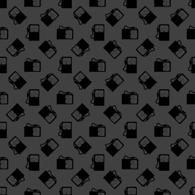 Benzin, yakıt istasyon web simgesi. düz tasarım. Dikişsiz desen gri.