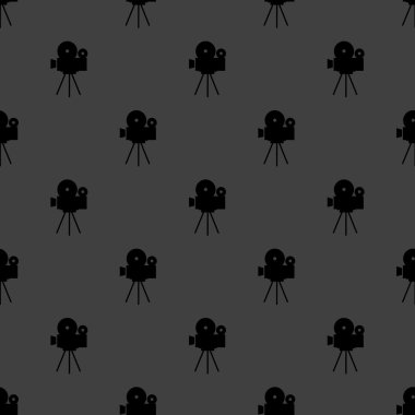 Video kamera web simgesi. düz dizayn. Kusursuz gri desen.