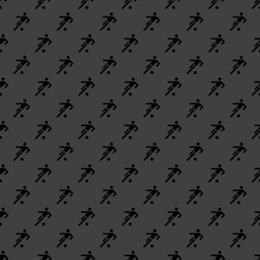 Futbol oyuncu web simgesi. düz tasarım. Dikişsiz desen gri.