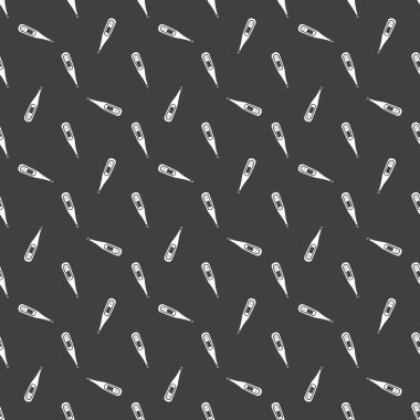 medikal termometre web simgesi. düz tasarım. Dikişsiz desen gri.