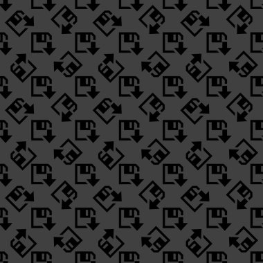 disketi indir web simgesi. düz tasarım. Dikişsiz desen gri.