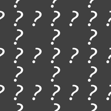 soru işareti web simgesi. düz tasarım. Dikişsiz desen gri.