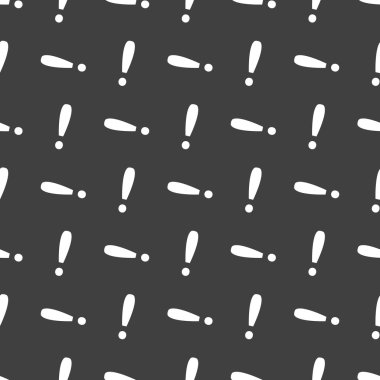ünlem işareti web simgesi. düz tasarım. Dikişsiz desen gri.