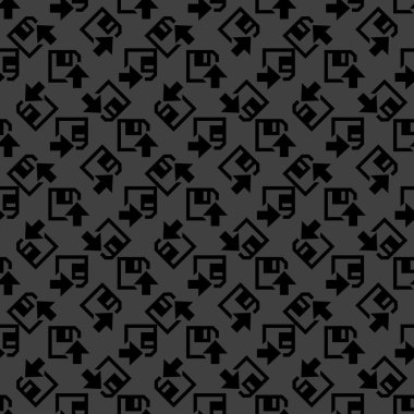 Disketten Yükle web simgesi. düz tasarım. seamless modeli.