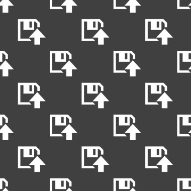 Disketten Yükle web simgesi. düz tasarım. seamless modeli.