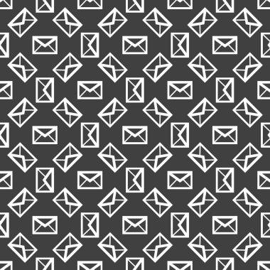 posta zarf web simgesi. düz tasarım. seamless modeli.