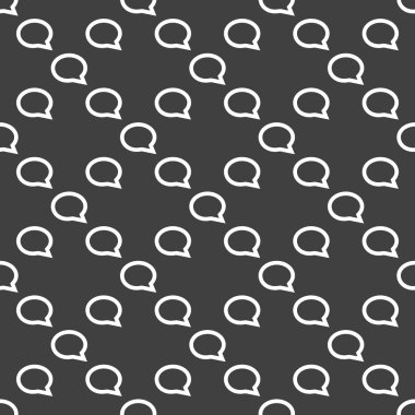 bulut düşüncelerini web simgesi. düz tasarım. seamless modeli.