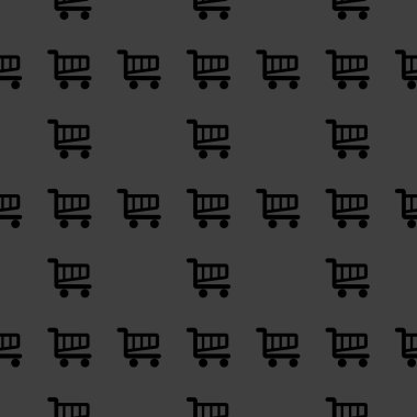 alışveriş sepeti web simgesi. düz tasarım. seamless modeli.