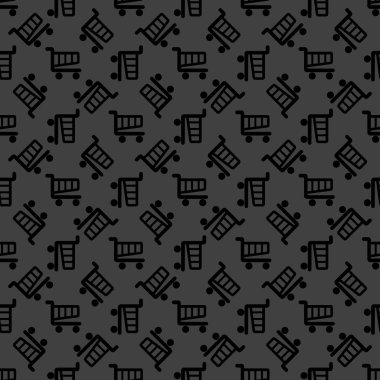 alışveriş sepeti web simgesi. düz tasarım. seamless modeli.